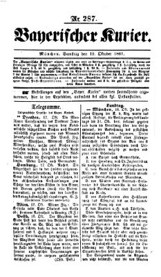 Bayerischer Kurier Samstag 19. Oktober 1861