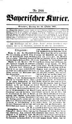 Bayerischer Kurier Sonntag 20. Oktober 1861