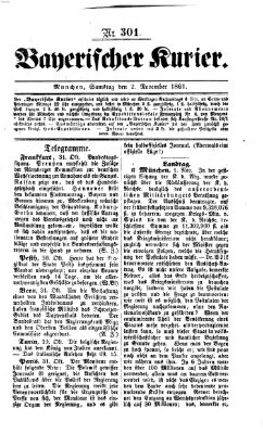 Bayerischer Kurier Samstag 2. November 1861