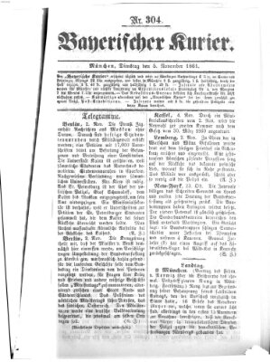 Bayerischer Kurier Dienstag 5. November 1861