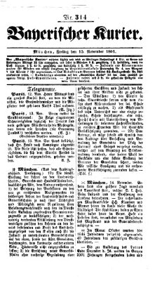 Bayerischer Kurier Freitag 15. November 1861