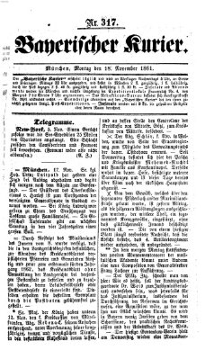 Bayerischer Kurier Montag 18. November 1861