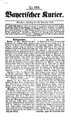 Bayerischer Kurier Samstag 23. November 1861