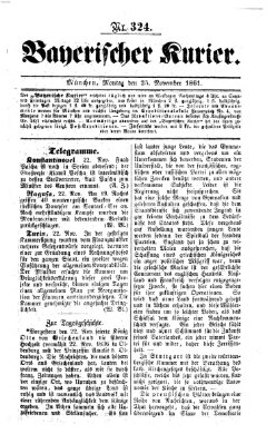 Bayerischer Kurier Montag 25. November 1861