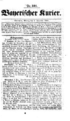 Bayerischer Kurier Montag 2. Dezember 1861