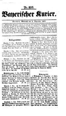 Bayerischer Kurier Mittwoch 4. Dezember 1861