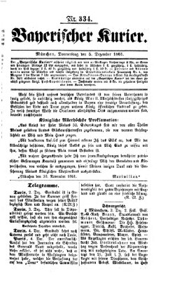 Bayerischer Kurier Donnerstag 5. Dezember 1861