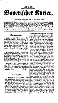 Bayerischer Kurier Samstag 7. Dezember 1861