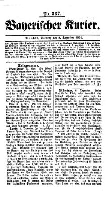 Bayerischer Kurier Sonntag 8. Dezember 1861