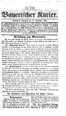 Bayerischer Kurier Dienstag 17. Dezember 1861