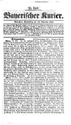 Bayerischer Kurier Donnerstag 19. Dezember 1861