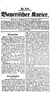 Bayerischer Kurier Samstag 21. Dezember 1861