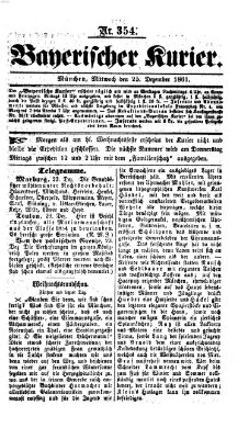 Bayerischer Kurier Mittwoch 25. Dezember 1861