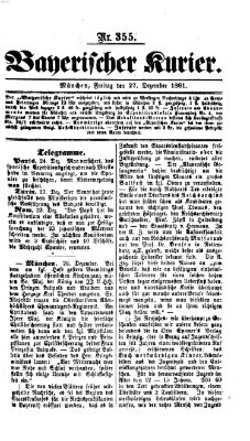 Bayerischer Kurier Freitag 27. Dezember 1861