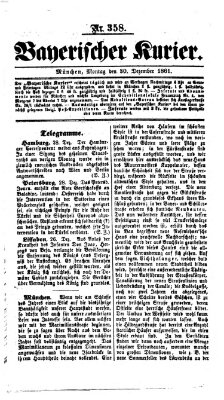 Bayerischer Kurier Montag 30. Dezember 1861