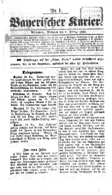 Bayerischer Kurier Mittwoch 1. Januar 1862