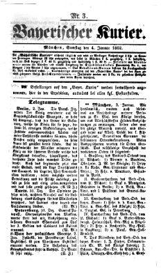 Bayerischer Kurier Samstag 4. Januar 1862