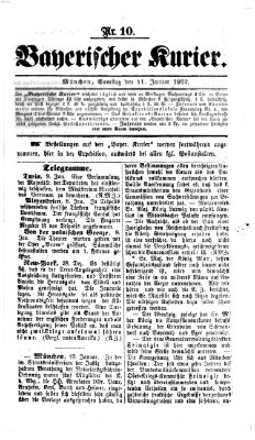 Bayerischer Kurier Samstag 11. Januar 1862