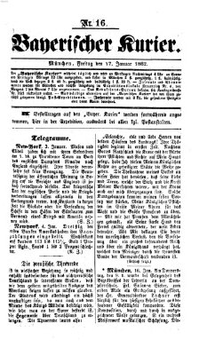 Bayerischer Kurier Freitag 17. Januar 1862