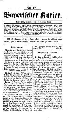 Bayerischer Kurier Samstag 18. Januar 1862