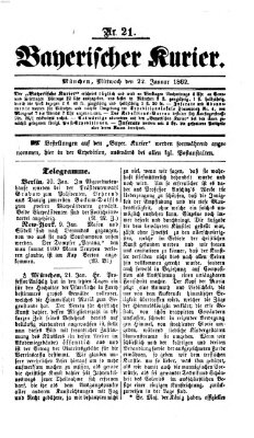 Bayerischer Kurier Mittwoch 22. Januar 1862