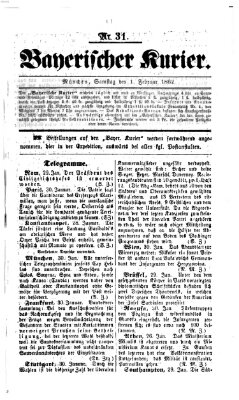 Bayerischer Kurier Samstag 1. Februar 1862