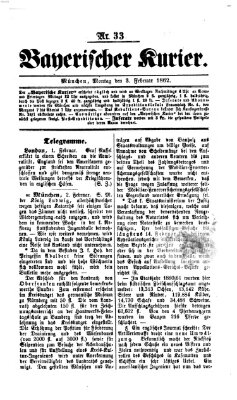 Bayerischer Kurier Montag 3. Februar 1862