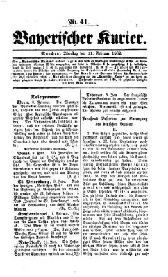 Bayerischer Kurier Dienstag 11. Februar 1862