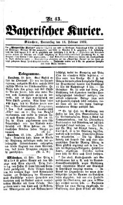 Bayerischer Kurier Donnerstag 13. Februar 1862