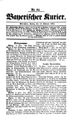 Bayerischer Kurier Freitag 14. Februar 1862