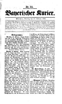 Bayerischer Kurier Dienstag 25. Februar 1862