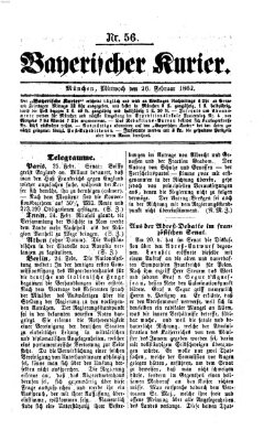 Bayerischer Kurier Mittwoch 26. Februar 1862