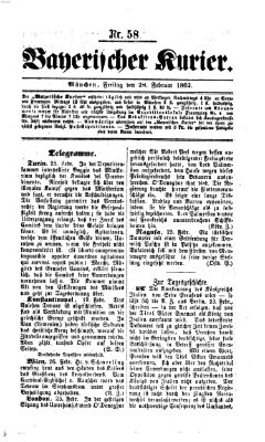 Bayerischer Kurier Freitag 28. Februar 1862