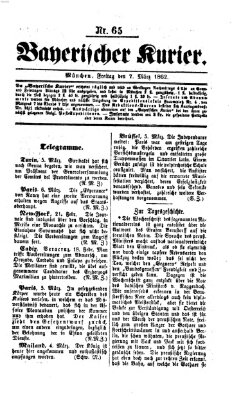 Bayerischer Kurier Freitag 7. März 1862