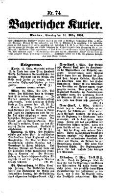 Bayerischer Kurier Sonntag 16. März 1862