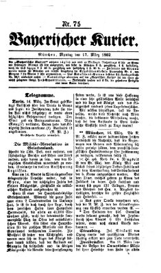 Bayerischer Kurier Montag 17. März 1862