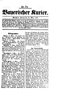 Bayerischer Kurier Freitag 21. März 1862