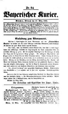 Bayerischer Kurier Mittwoch 26. März 1862