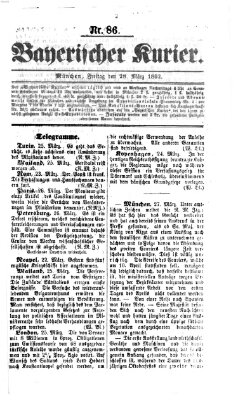 Bayerischer Kurier Freitag 28. März 1862