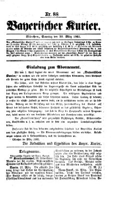 Bayerischer Kurier Sonntag 30. März 1862