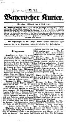 Bayerischer Kurier Mittwoch 2. April 1862