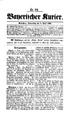 Bayerischer Kurier Donnerstag 3. April 1862