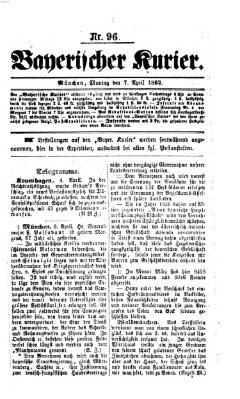 Bayerischer Kurier Montag 7. April 1862