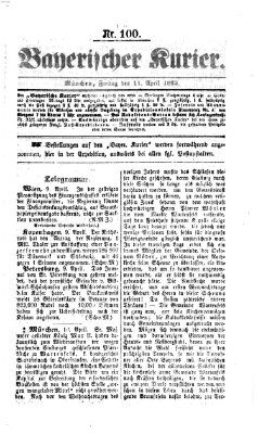 Bayerischer Kurier Freitag 11. April 1862