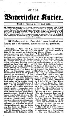 Bayerischer Kurier Sonntag 13. April 1862