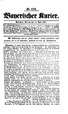 Bayerischer Kurier Montag 14. April 1862