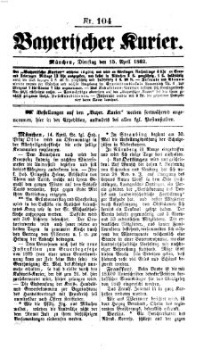 Bayerischer Kurier Dienstag 15. April 1862