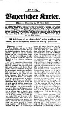 Bayerischer Kurier Donnerstag 17. April 1862