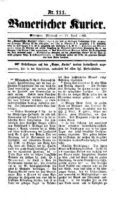 Bayerischer Kurier Mittwoch 23. April 1862