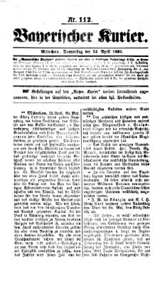 Bayerischer Kurier Donnerstag 24. April 1862